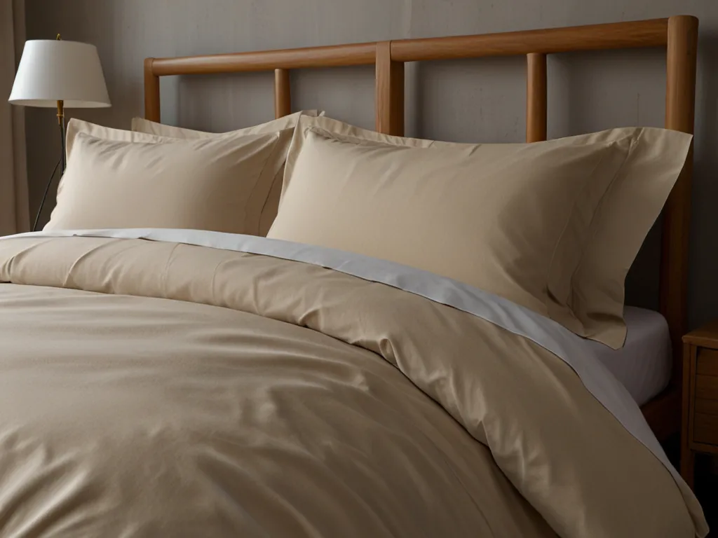 Organic cotton duvet cover set in natural beige